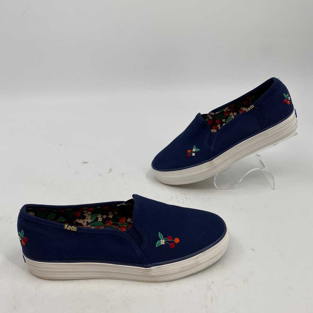 Keds Blue Sneakers Embroidered Slip-On | Womens 7